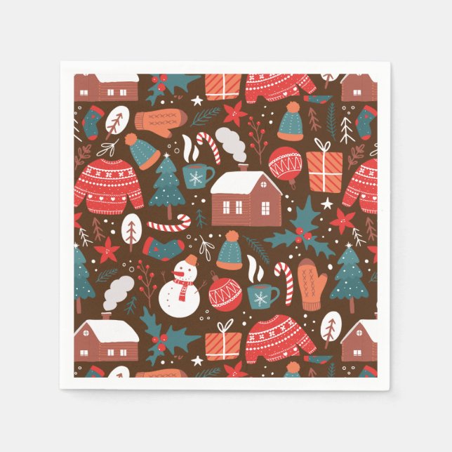 Serviette En Papier Noël (Devant)