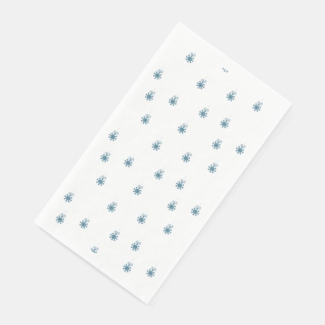 Serviette En Papier Noël bleu (Coin)