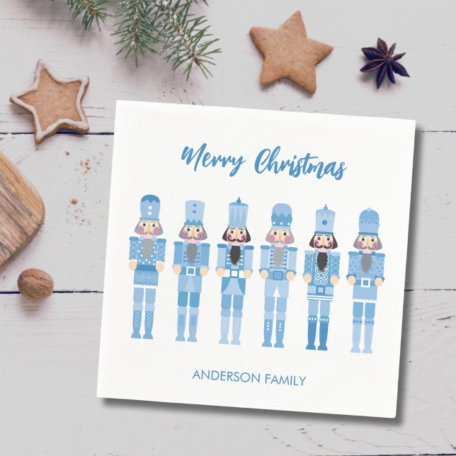 SERVIETTE EN PAPIER NOËL BLEU NUTCRACKER (Créateur téléchargé)