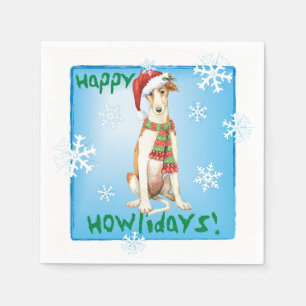 Serviette En Papier Noël Borzoi Napkins