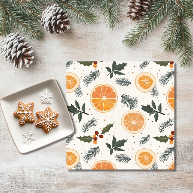 Serviette En Papier Noël Citrus Hygge (Créateur téléchargé)
