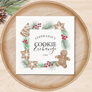 Serviette En Papier Noël Cookie Exchange Party