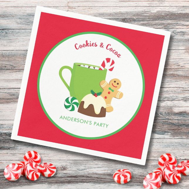 SERVIETTE EN PAPIER NOËL CUITS ET CACAO (Créateur téléchargé)