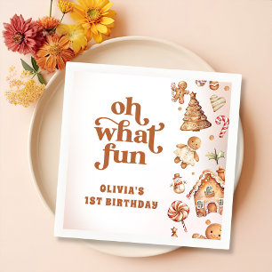 Serviette En Papier Noël d'hiver Cookie fête d'anniversaire