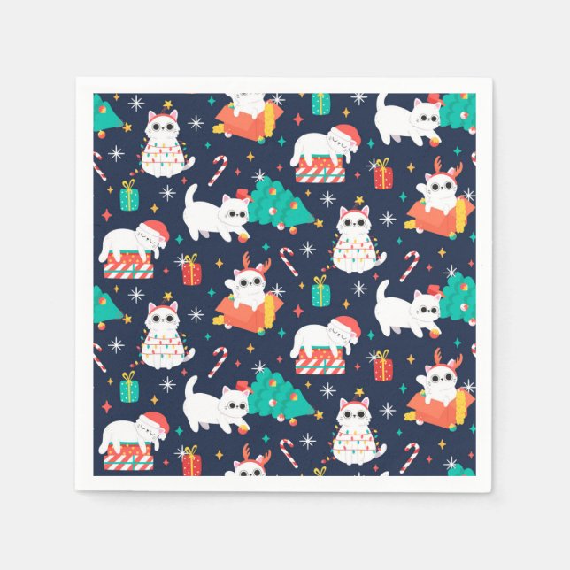 Serviette En Papier Noël drôle (Devant)