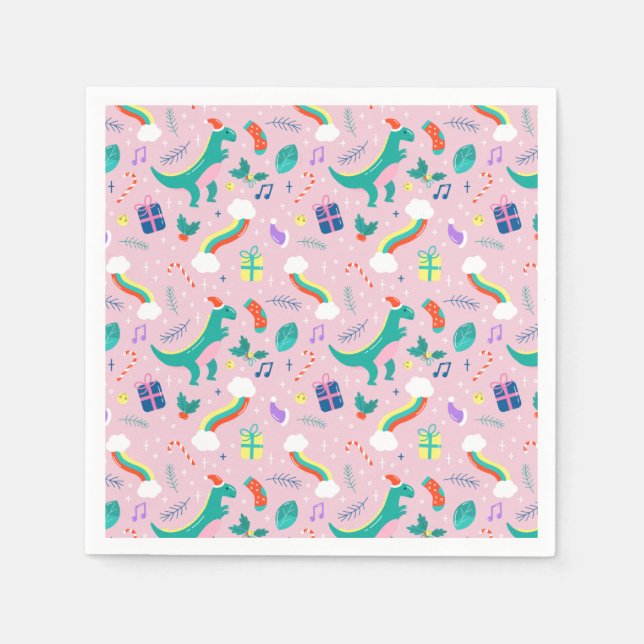 Serviette En Papier Noël drôle (Devant)