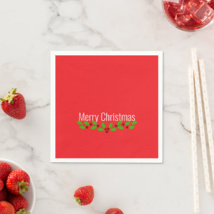 Serviette En Papier Noël du matin, rouge des fêtes,