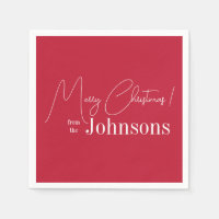 Noël Famille moderne Rouge Joyeux Noël