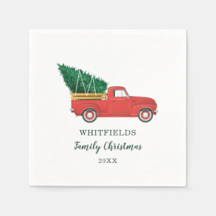 Serviette En Papier Noël Famille Réunion personnalisée