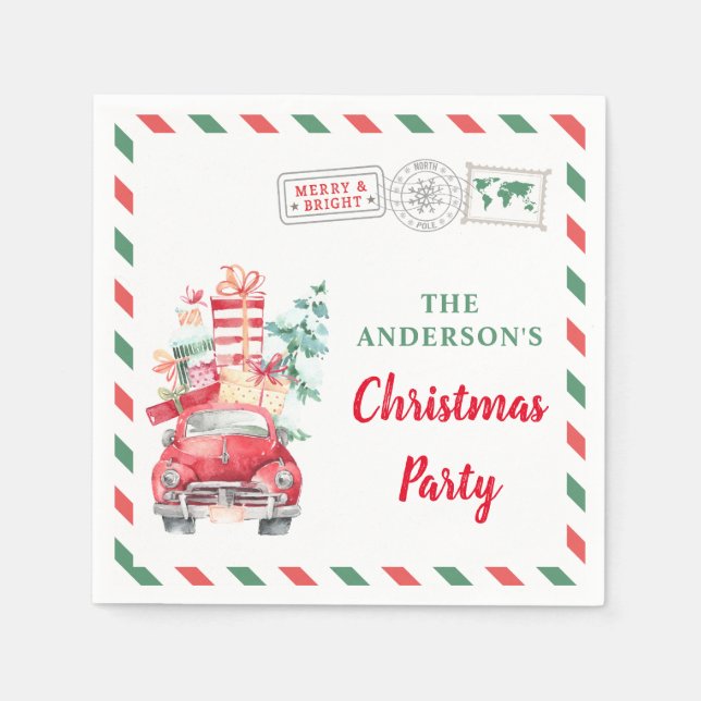 Serviette En Papier Noël Fête Dîner Accueil Table Cocktail (Devant)