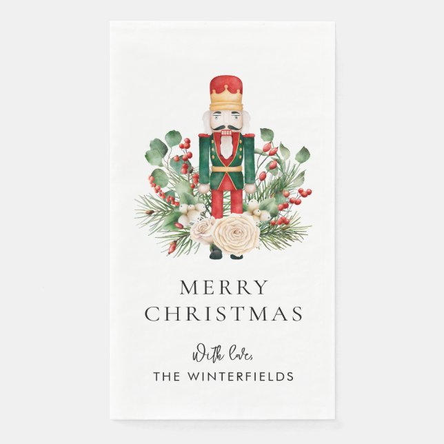 Serviette En Papier Noël Jours fériés Nutcracker Script famille (Devant)