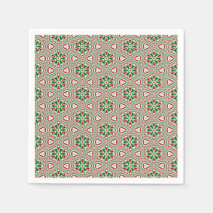 Serviette En Papier Noël Kaleidoscope Bohème Éclaté Trippy Funky