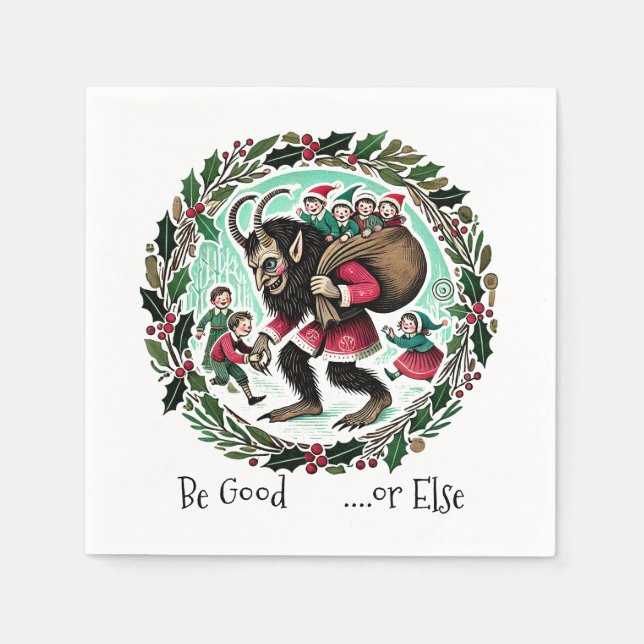 Serviette En Papier Noël Krampus (Devant)