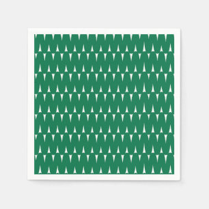 Serviette En Papier Noël Lignes Ondulées Vert Clair Rétro Festif