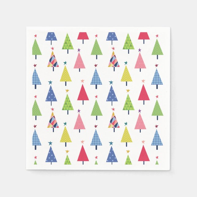 Serviette En Papier Noël moderne (Devant)