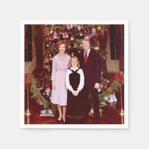 Serviette En Papier Noël Président James Jimmy Carter Maison Blanche