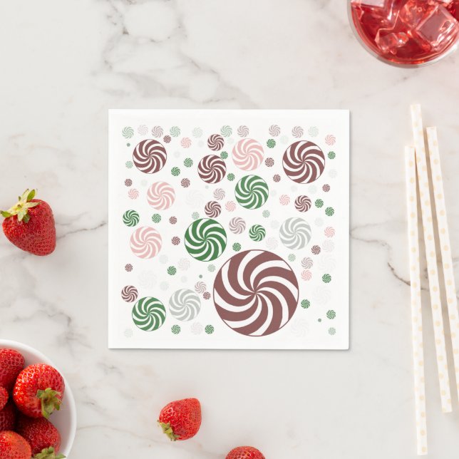 Serviette En Papier Noël Pretzel Motif - Festive Foodie Holiday (En situation)