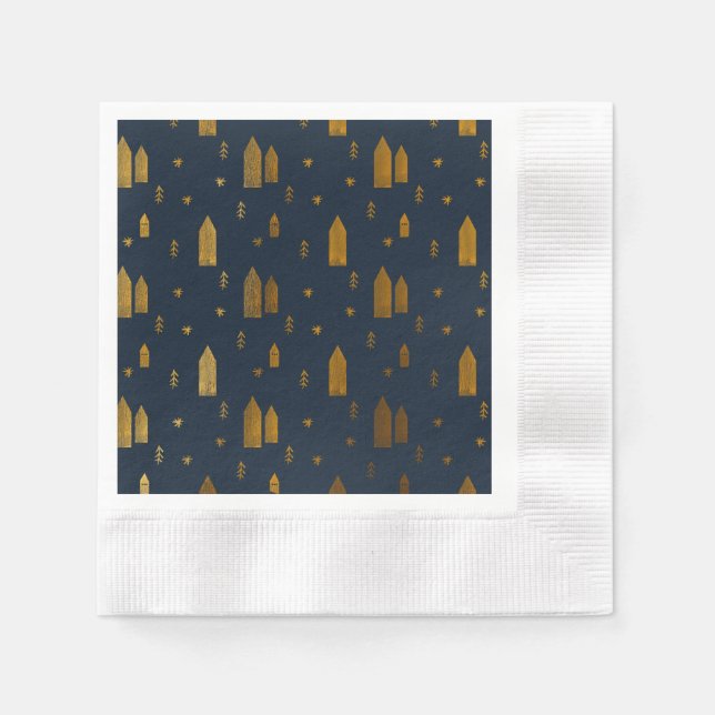 Serviette En Papier Noël scandinave élégant (Devant)