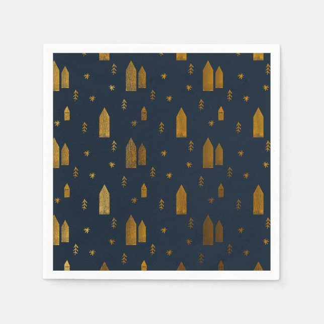 Serviette En Papier Noël scandinave élégant (Devant)