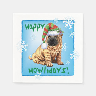 Serviette En Papier Noël Shar-Pei
