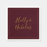 Noël simple et élégant | Napkins Mariage rouge