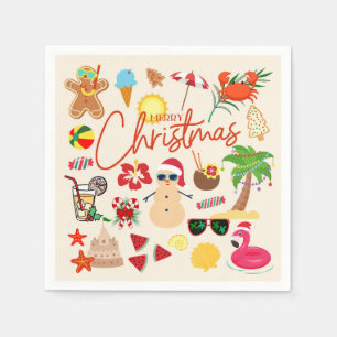 Serviette En Papier Noël tropical