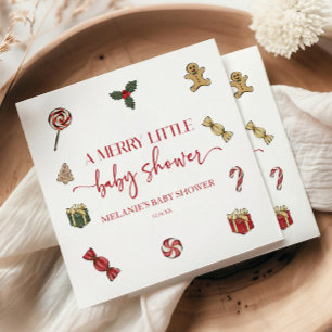 Serviette En Papier Noël Un joyeux petit Baby shower