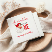 Noël Vintage Père Noël premier anniversaire