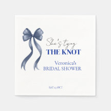 Noeud bleu elle se marie shower de mariage