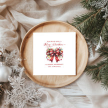 Nœud festif de Noël, typographie Joyeux Noël
