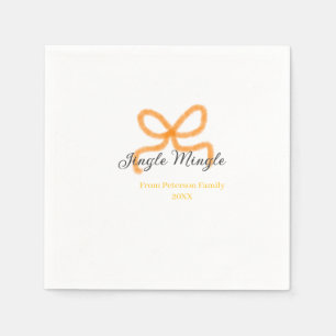 Serviette En Papier nœud orange jingle Mingle rétro boho famille namda