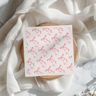 Serviette En Papier Nœud Rose 