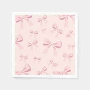 Serviette En Papier Nœuds roses mignons coquette cottage fête d'annive