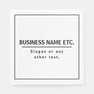 Serviette En Papier Noir et blanc moderne