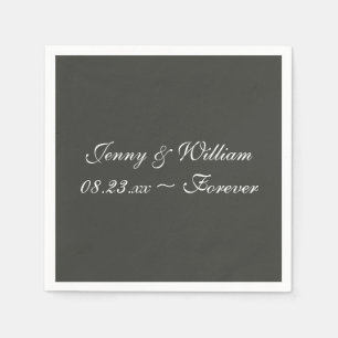 Serviette En Papier Noir Olive Simple Un Papier Couleur unique Naples