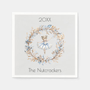Serviette En Papier Noisette de Noël Aquarelle Ballerina
