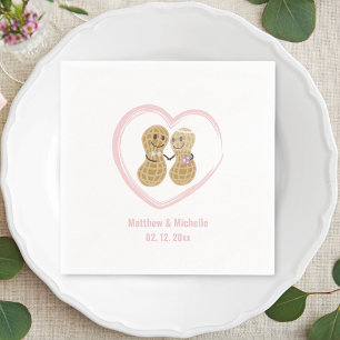 Serviette En Papier Noix sur l'autre mignonne Fête des mariées Mariage