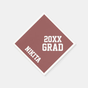 Serviette En Papier Nom customisé Graduation Party Fournitures