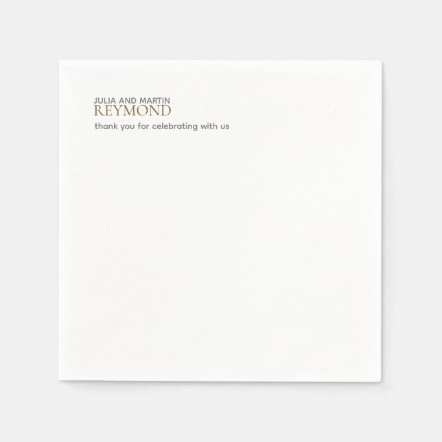 Serviette En Papier Nom de famille / Nom de famille avec des mots pers (Devant)