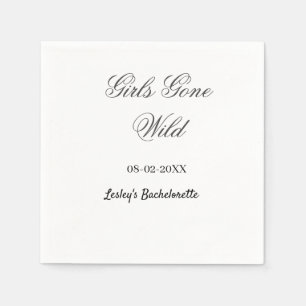 Serviette En Papier Nom de la fête de Bachelorette Girls Gone wild dat