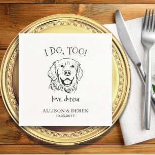 Serviette En Papier Nom de l'animal Golden Retriever Dessin Chien Mari