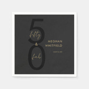 Serviette En Papier Nom de script Cinquante ans et Fantastique Date 50