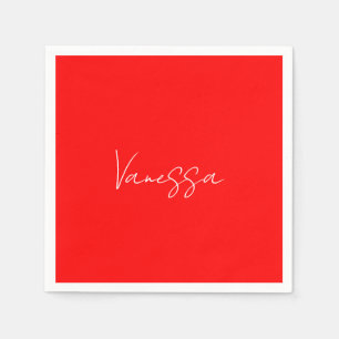 Serviette En Papier Nom d'écriture professionnelle personnalisé