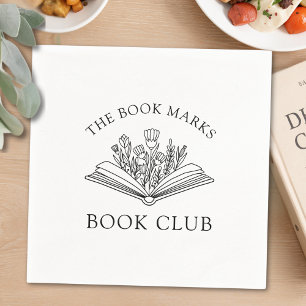Serviette En Papier Nom du club de lecture Fête personnalisée