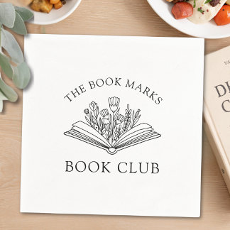 Serviette En Papier Nom du club de lecture Fête personnalisée