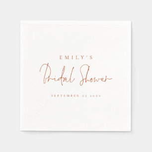 Serviette En Papier Nom du script minimal Date Fête des mariées de rou
