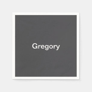 Serviette En Papier Nom modifiable en gras moderne, entreprise ou marq