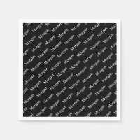 Nom ou Motif de mot en cours de répétition noir et