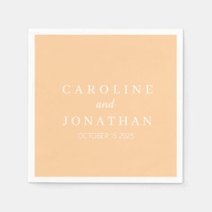 Serviette En Papier Nom personnalisé écriture moderne stylée Mariage