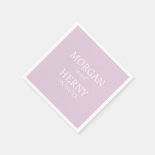SERVIETTE EN PAPIER NOM PERSONNALISÉ MARIAGE MODERNE STYLÉ
